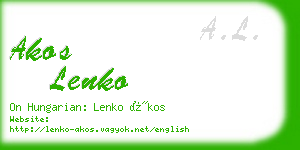 akos lenko business card